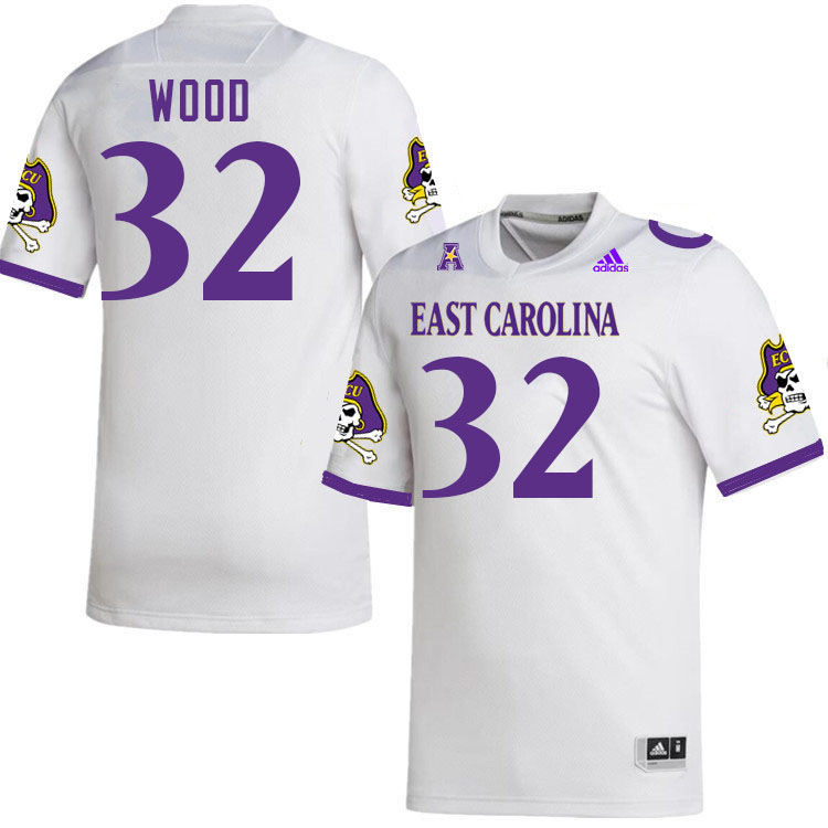 Julius Wood ECU Jersey,East Carolina Pirates #32 Julius Wood Jersey Youth College-White